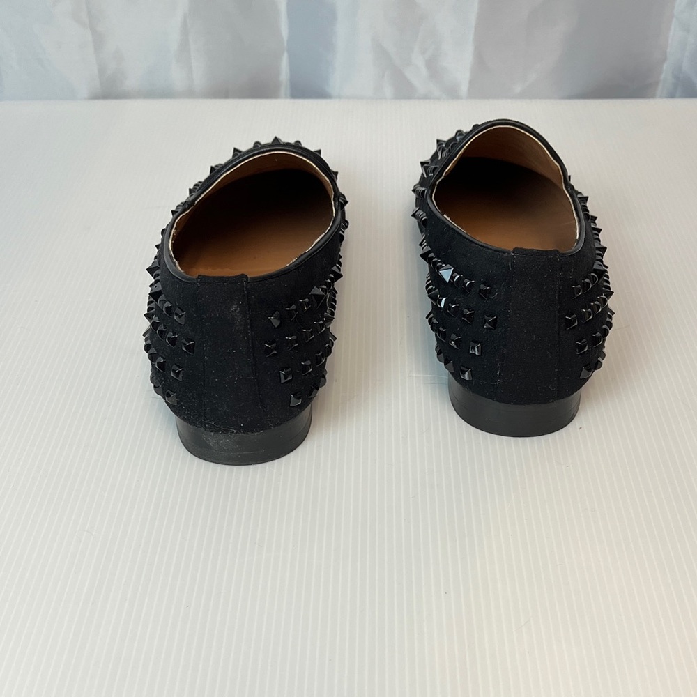 Silvio Men’s Black Studded Loafers v2275 - Picture 4 of 10